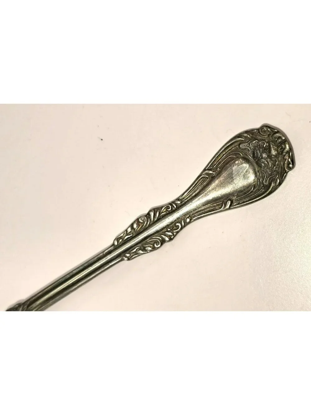 Antique Rogers Soup Spoon A1 Silverplate Ornate Floral Handle Vintage CM2275